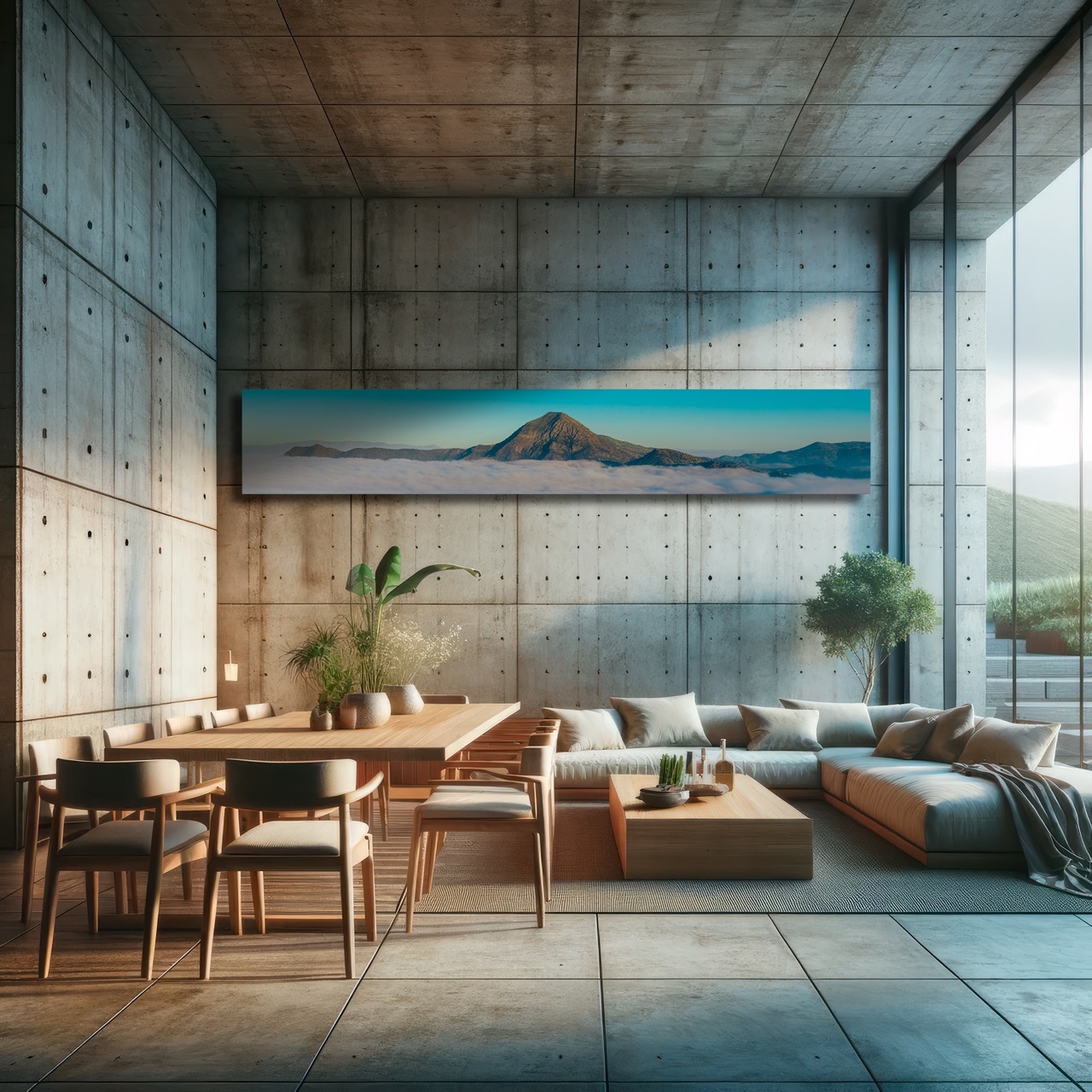 "Guardián Rocoso en Mar de Calma: Luz de Primavera Sobre Cerro Manquehue" - Imagen 11